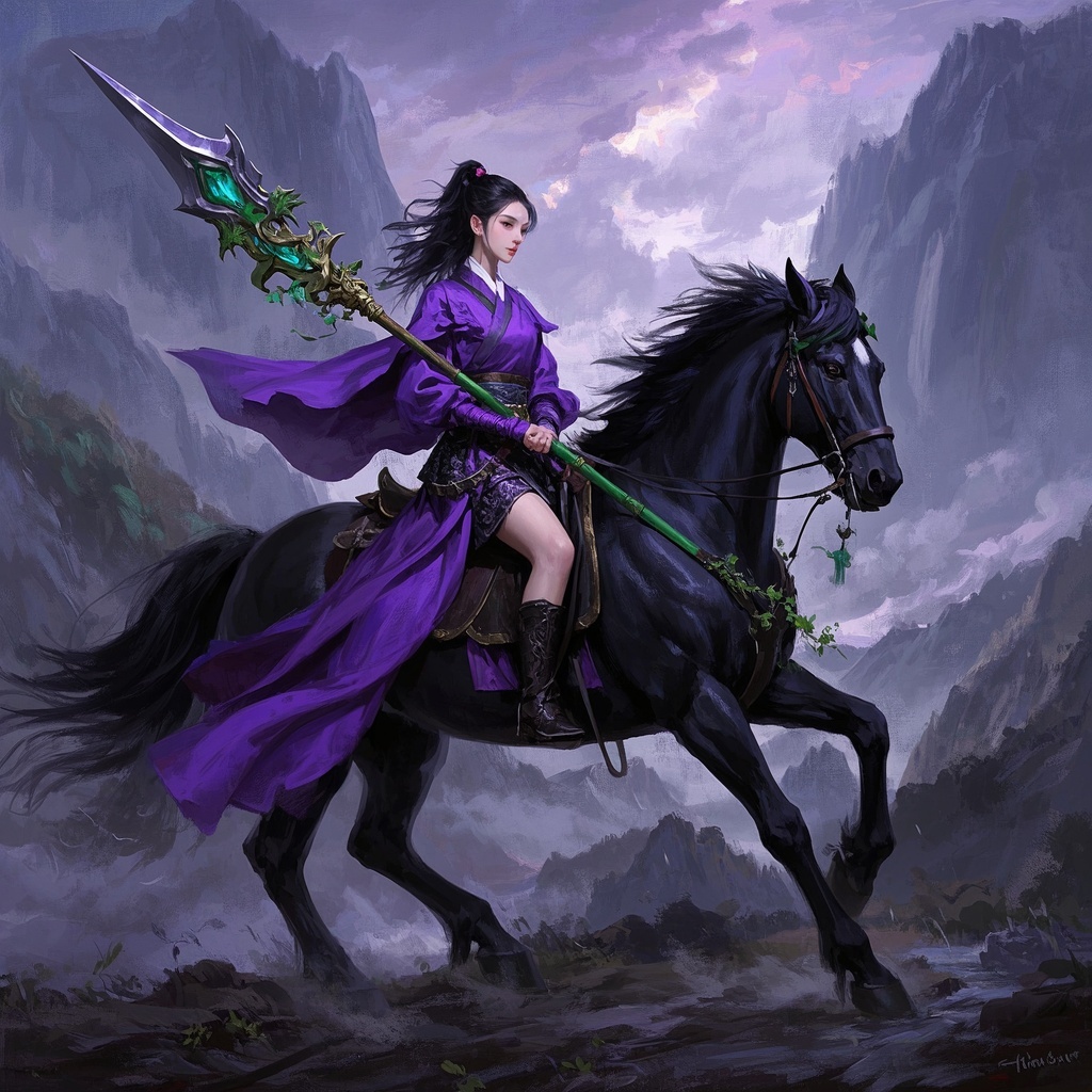 游戏设计师-神秘骑马少女形象构建