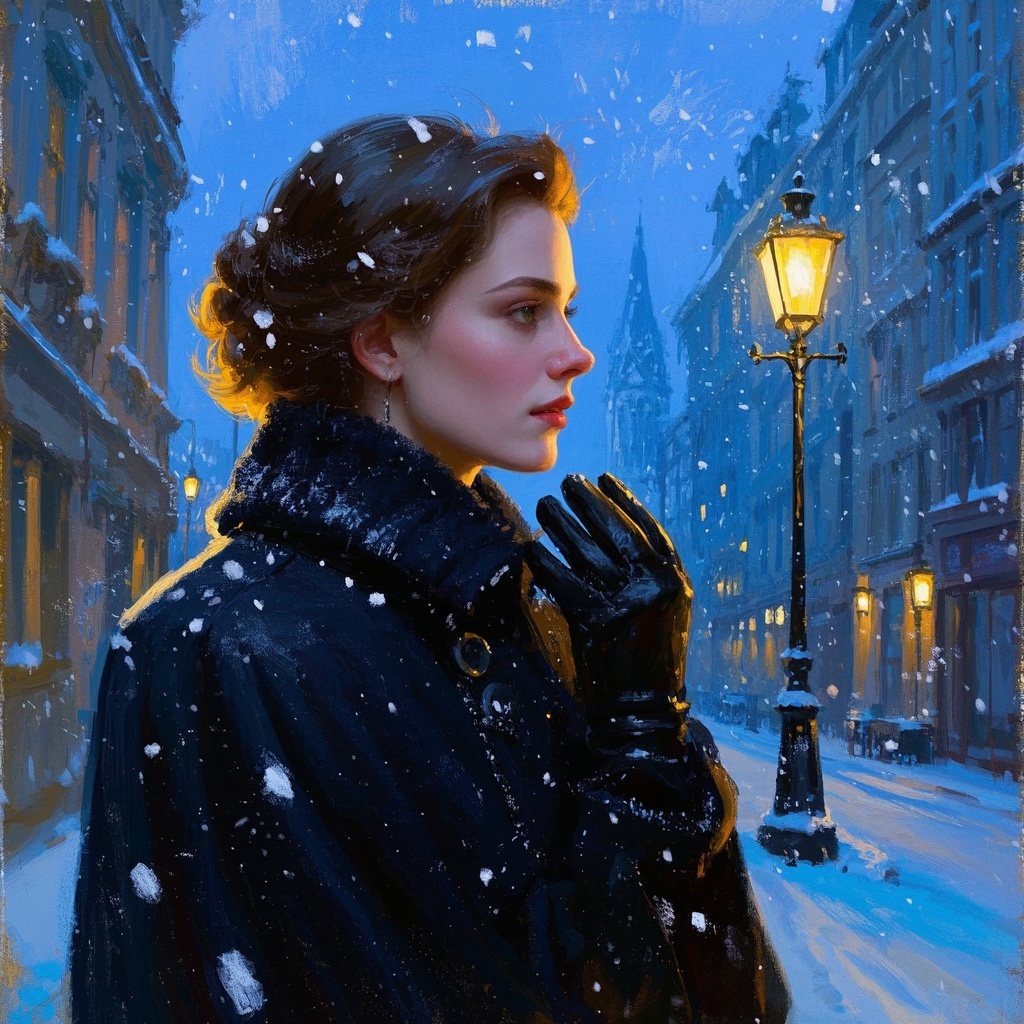 《雪中凝望》独立摄影师与修图师-情绪板与光影参考