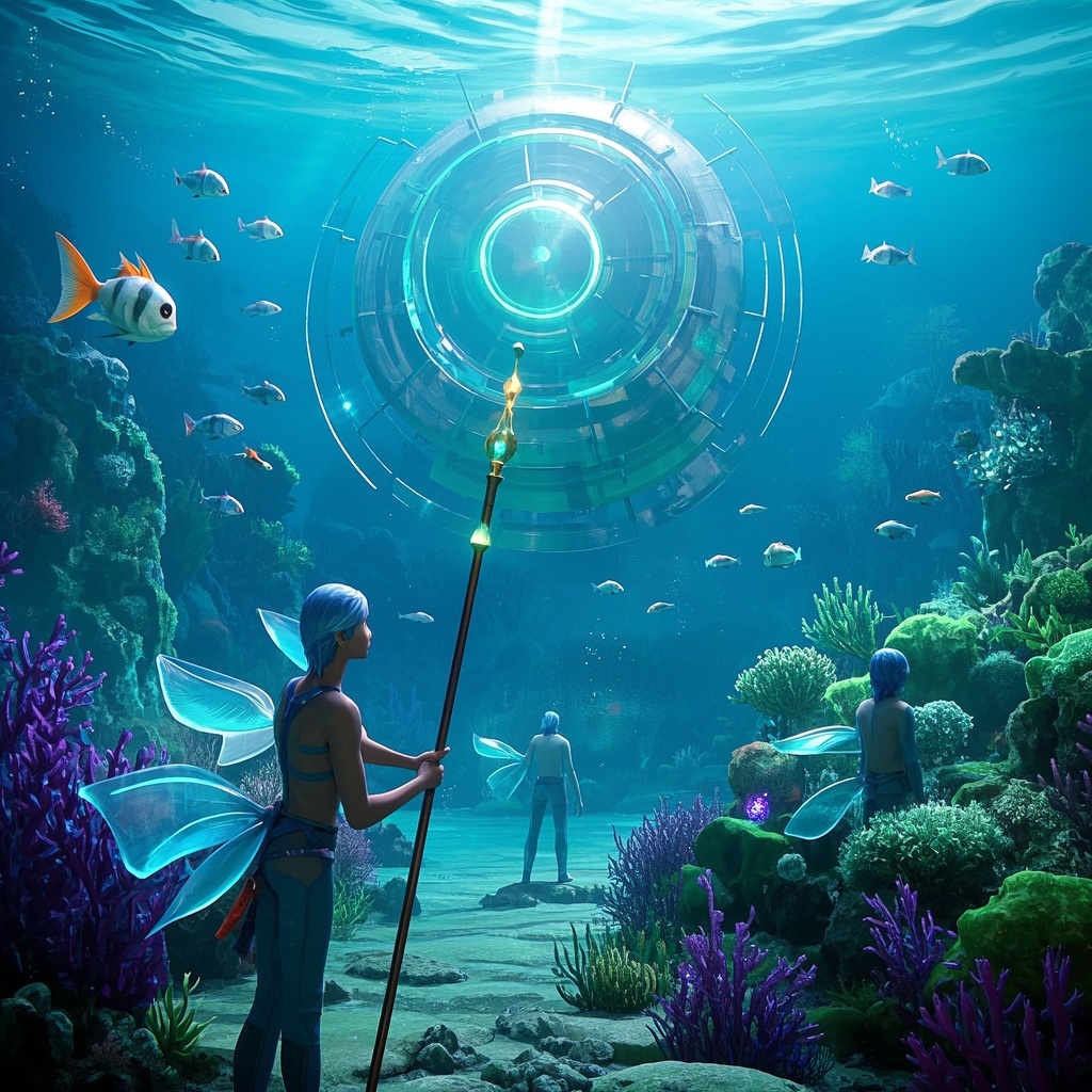 视觉设计师-海底城市居民的奇幻场景