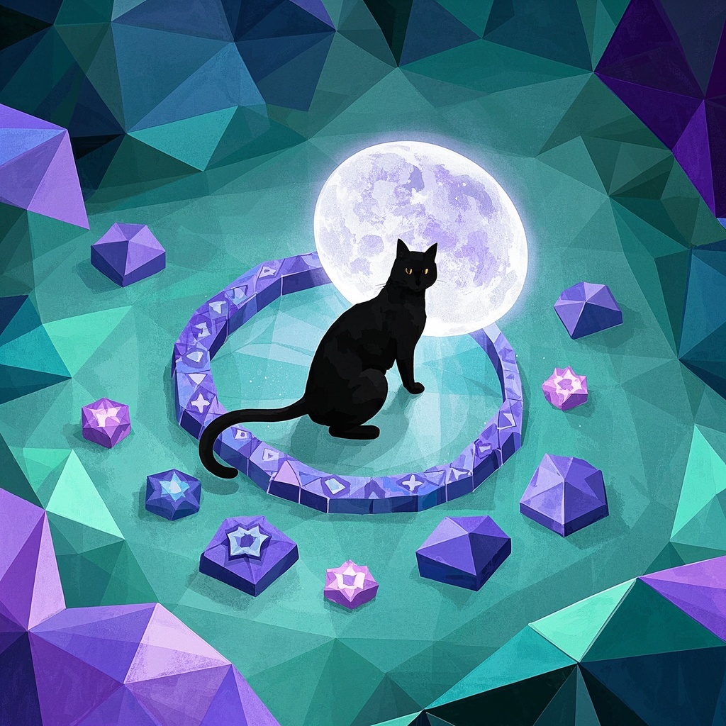 独立插画师-黑猫幻想概念稿