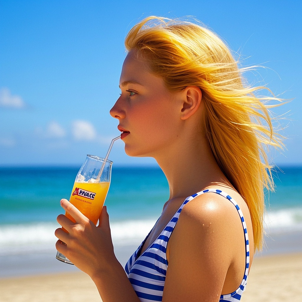 海滩少女-品牌营销主视觉与社媒素材