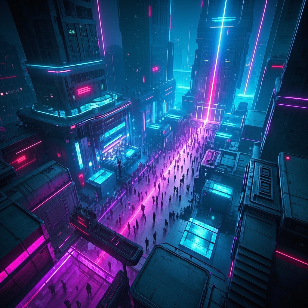 《外星夜晚城市景观》-广告创意-主广场吸睛海报