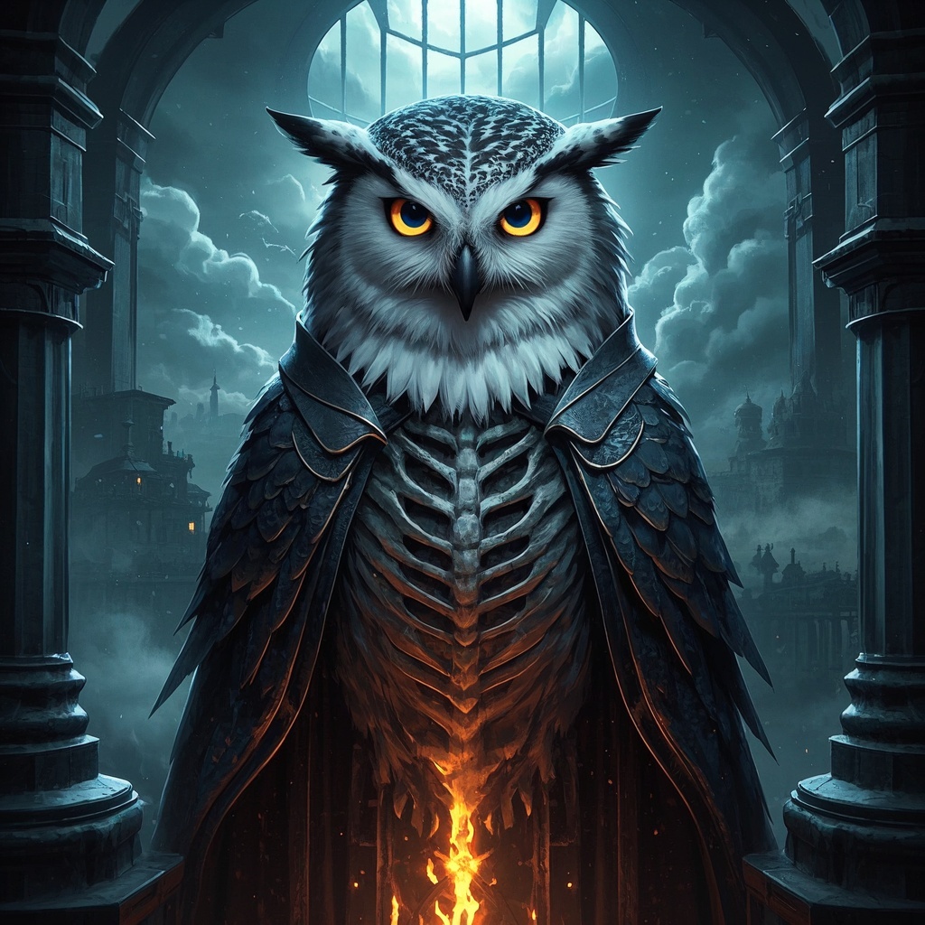 幻境雪鸮幽灵肖像-氛围验证-游戏与影视美术团队