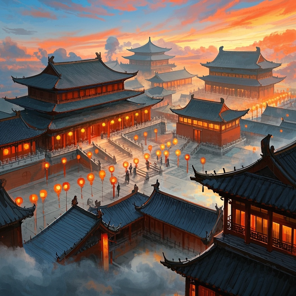 文旅营销主视觉—明代宫殿水墨风韵