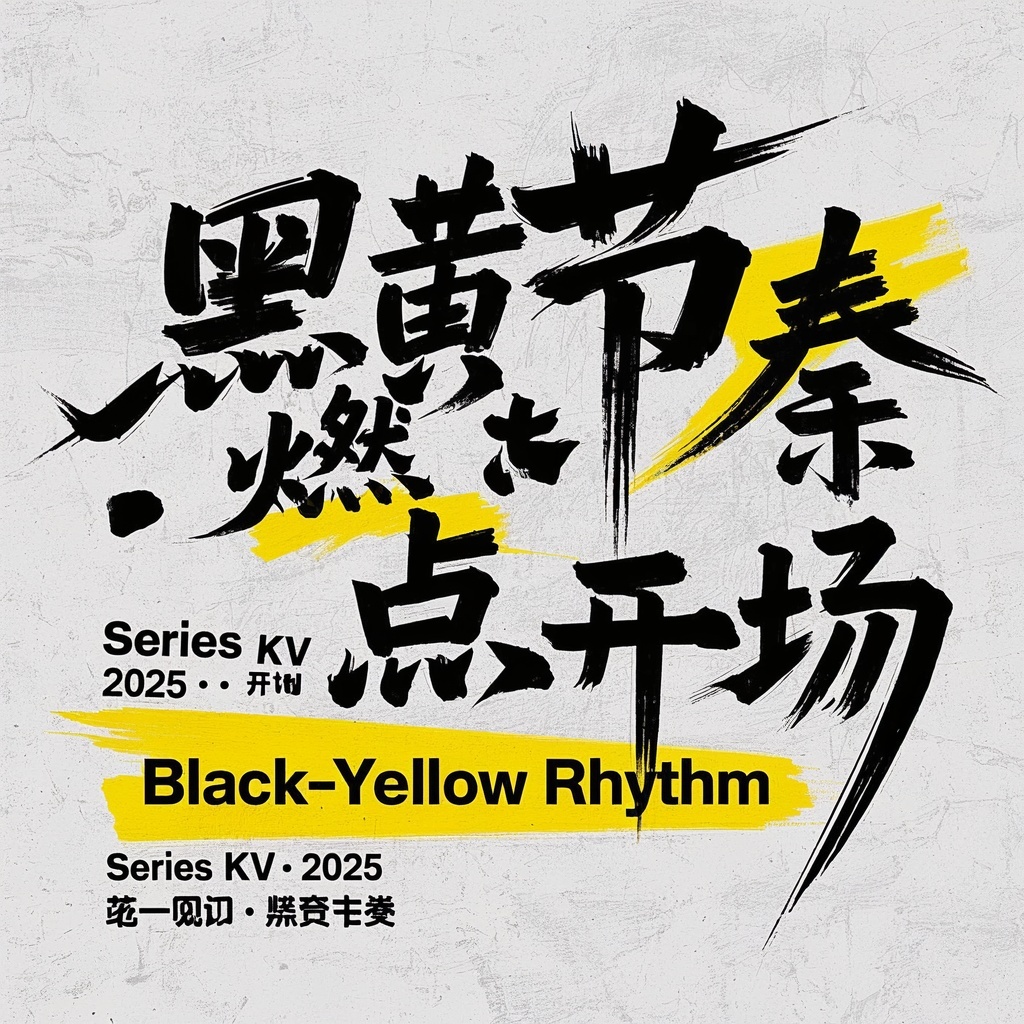 品牌营销经理-黑黄主视觉标题与系列KV