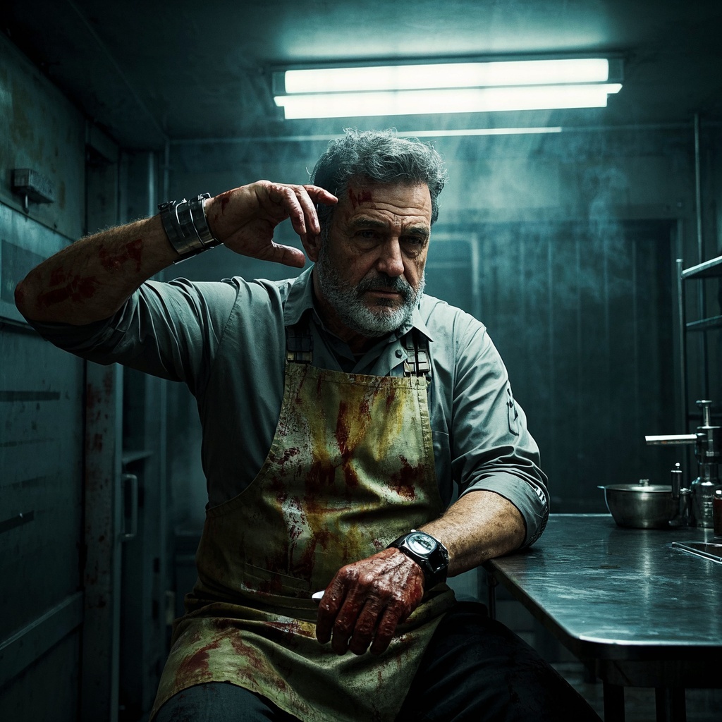 影视美术与分镜师-反乌托邦餐厅肖像-光影与构图验证