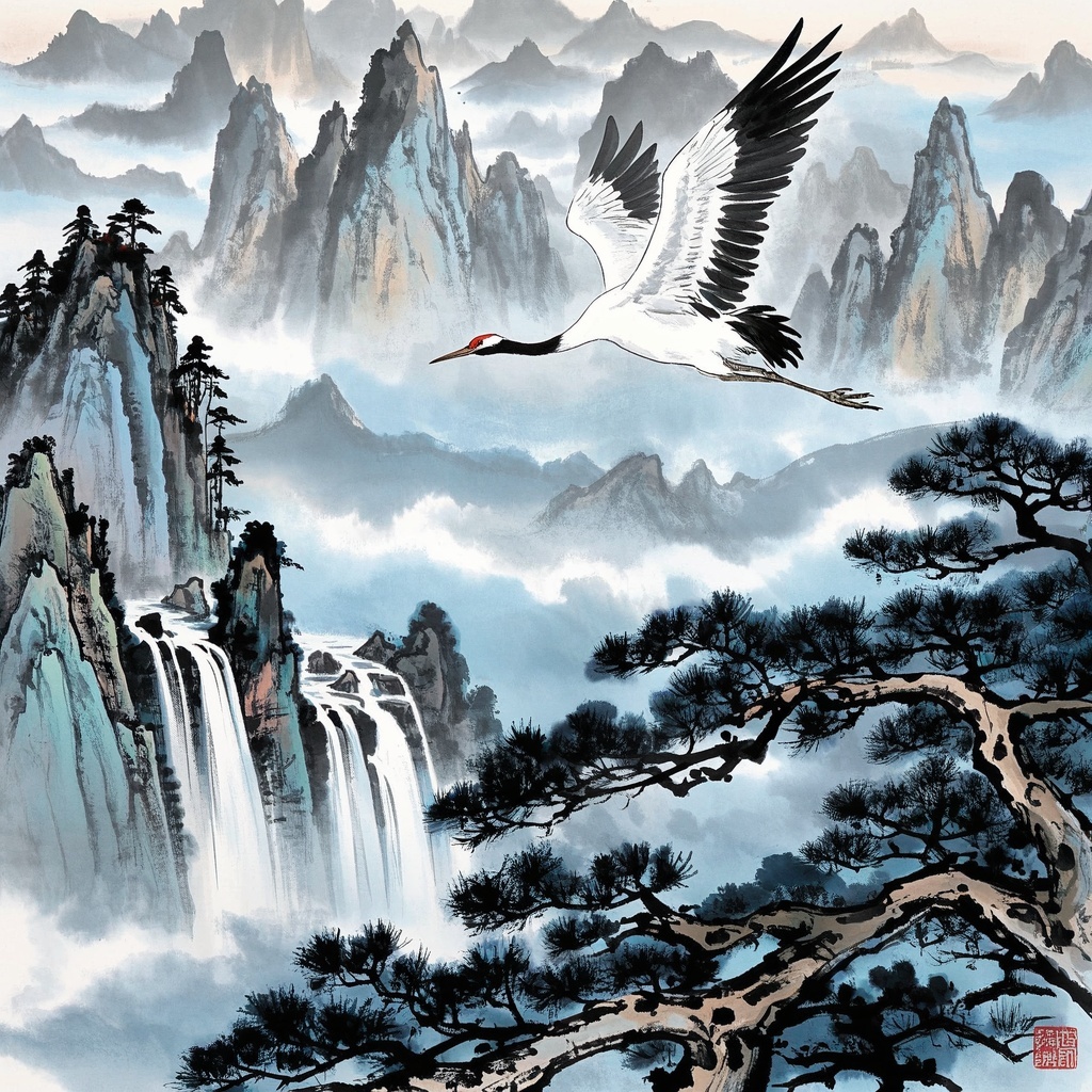 东方水墨艺术插图-视觉设计师与插画师-展览海报主视觉