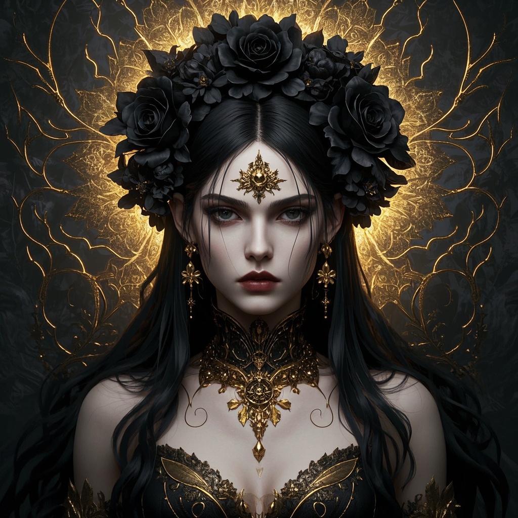 冥界花影女王-品牌与市场营销主视觉海报