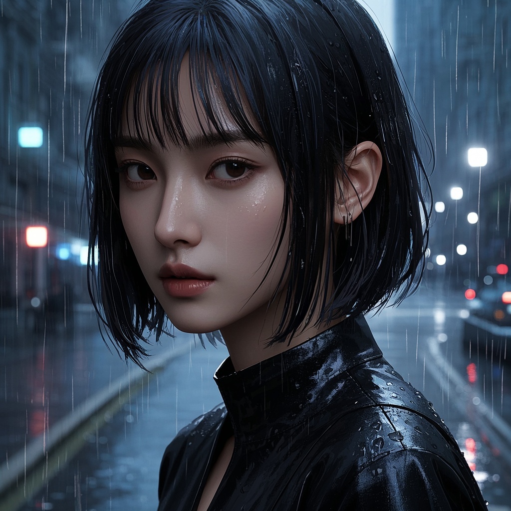 视觉设计师-雨中绝美肖像主视觉