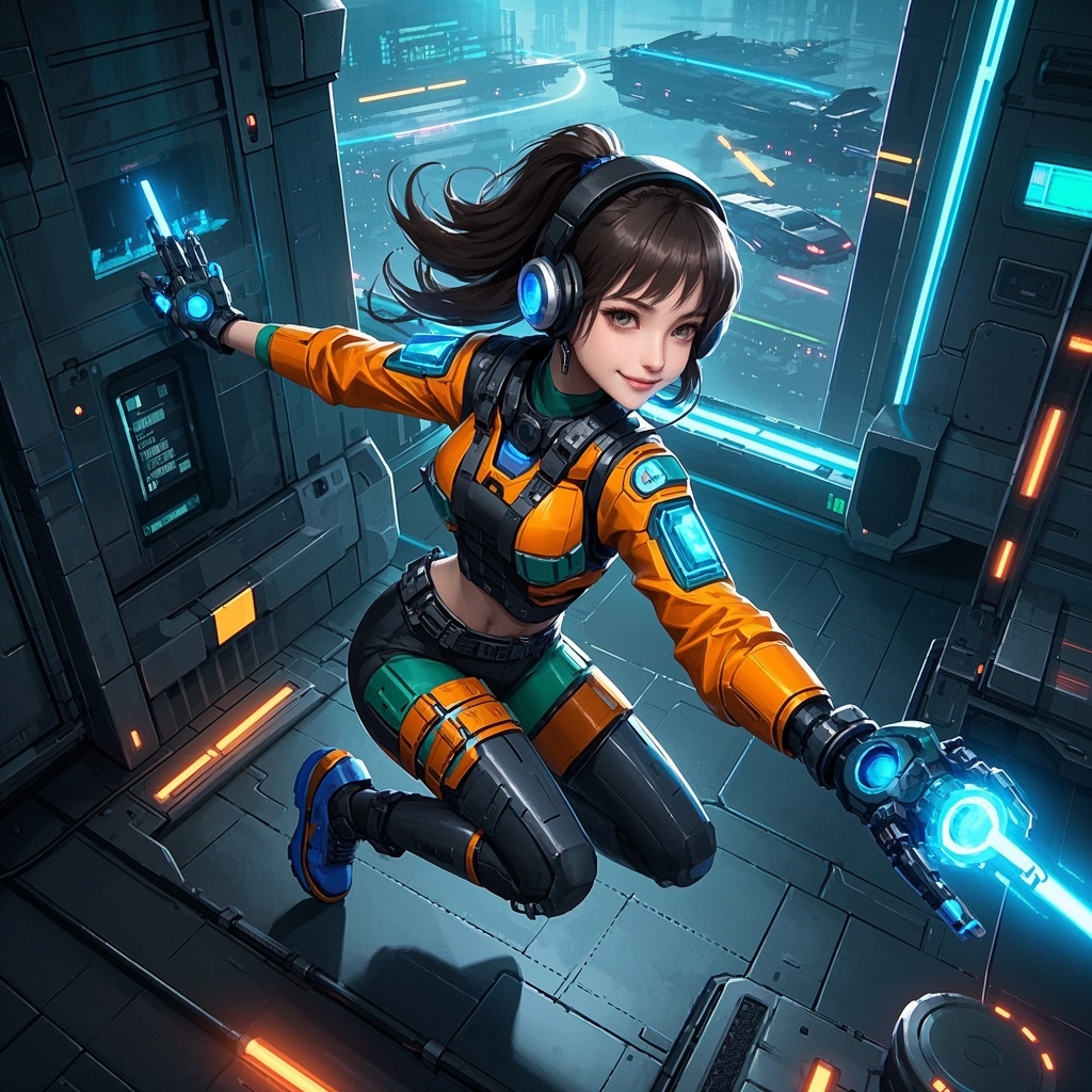 赛博朋克肖像艺术-游戏角色皮肤设定