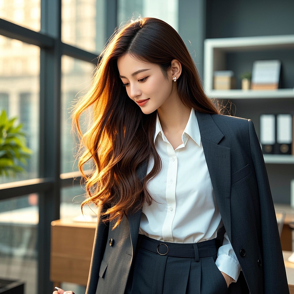 广告设计师生成优雅女性形象