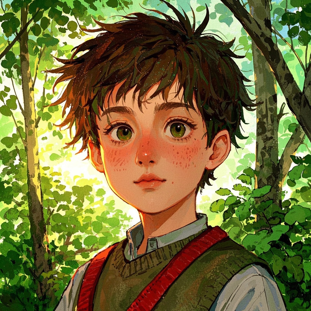 独立插画师-水彩厚涂人物肖像系列角色
