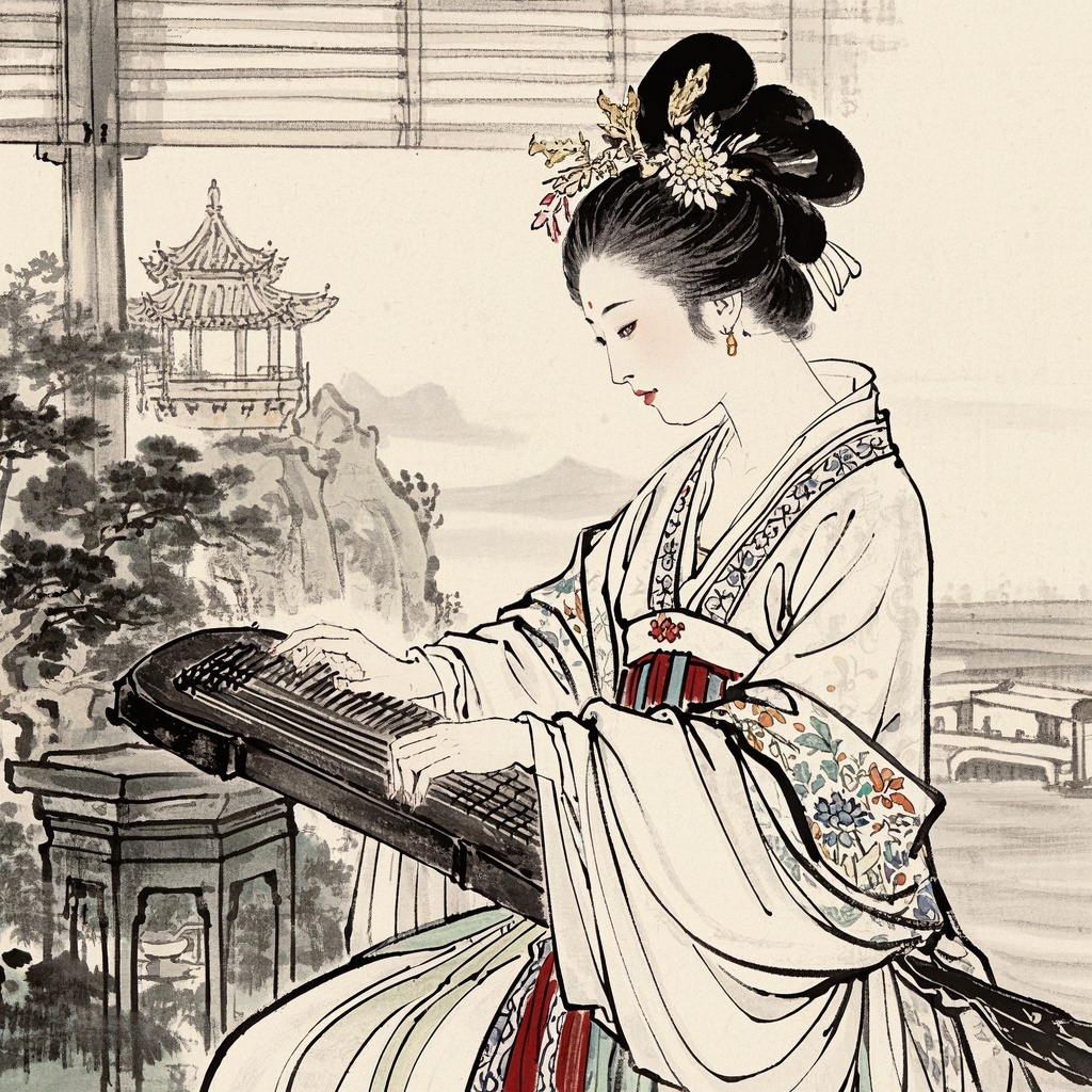 文化传播从业者生成仕女图案例