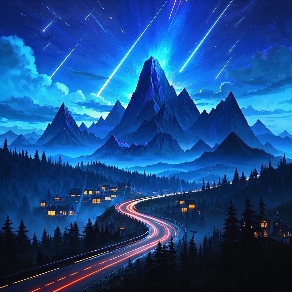 新媒体-高点击视频封面夜山