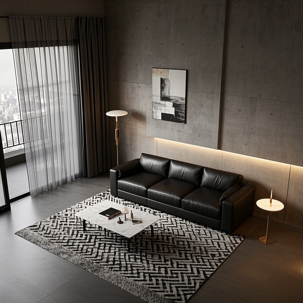 黑白质感客厅