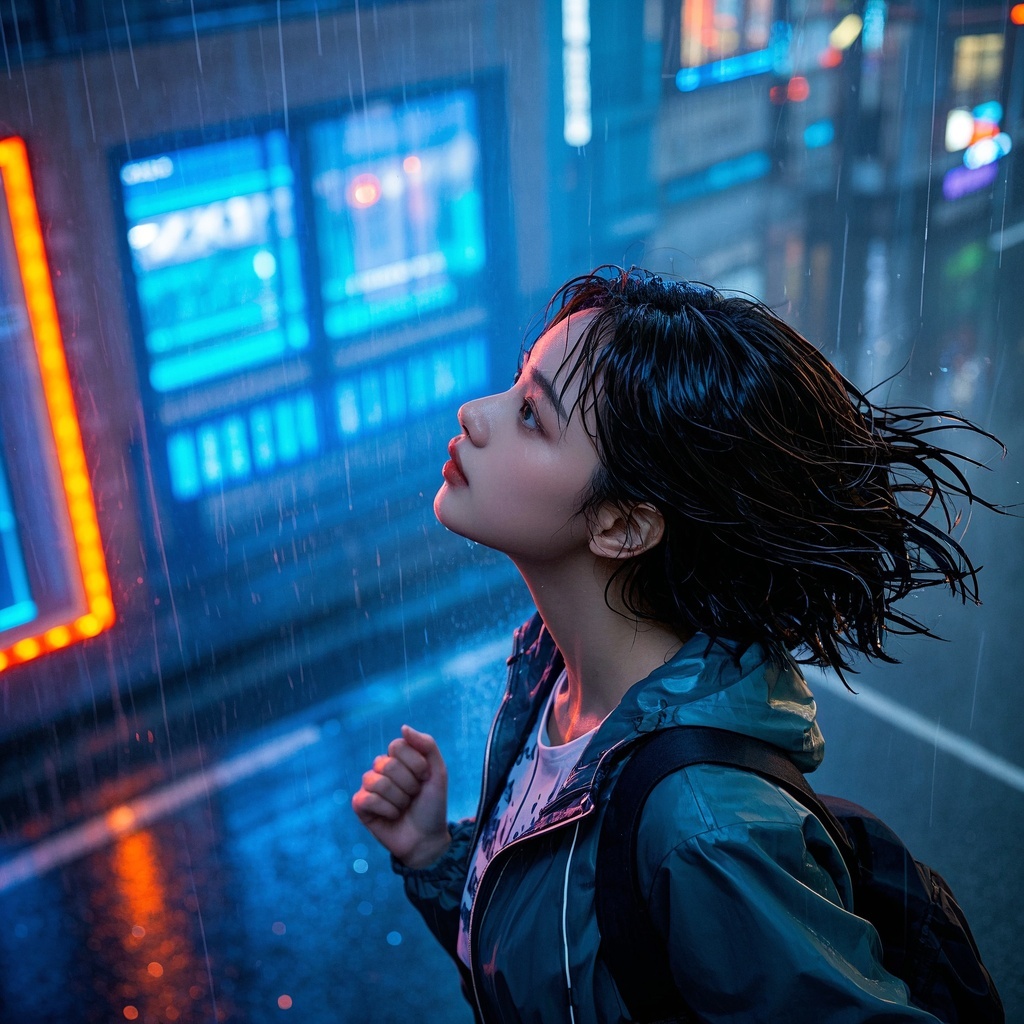 教育工作者-雨夜教学素材