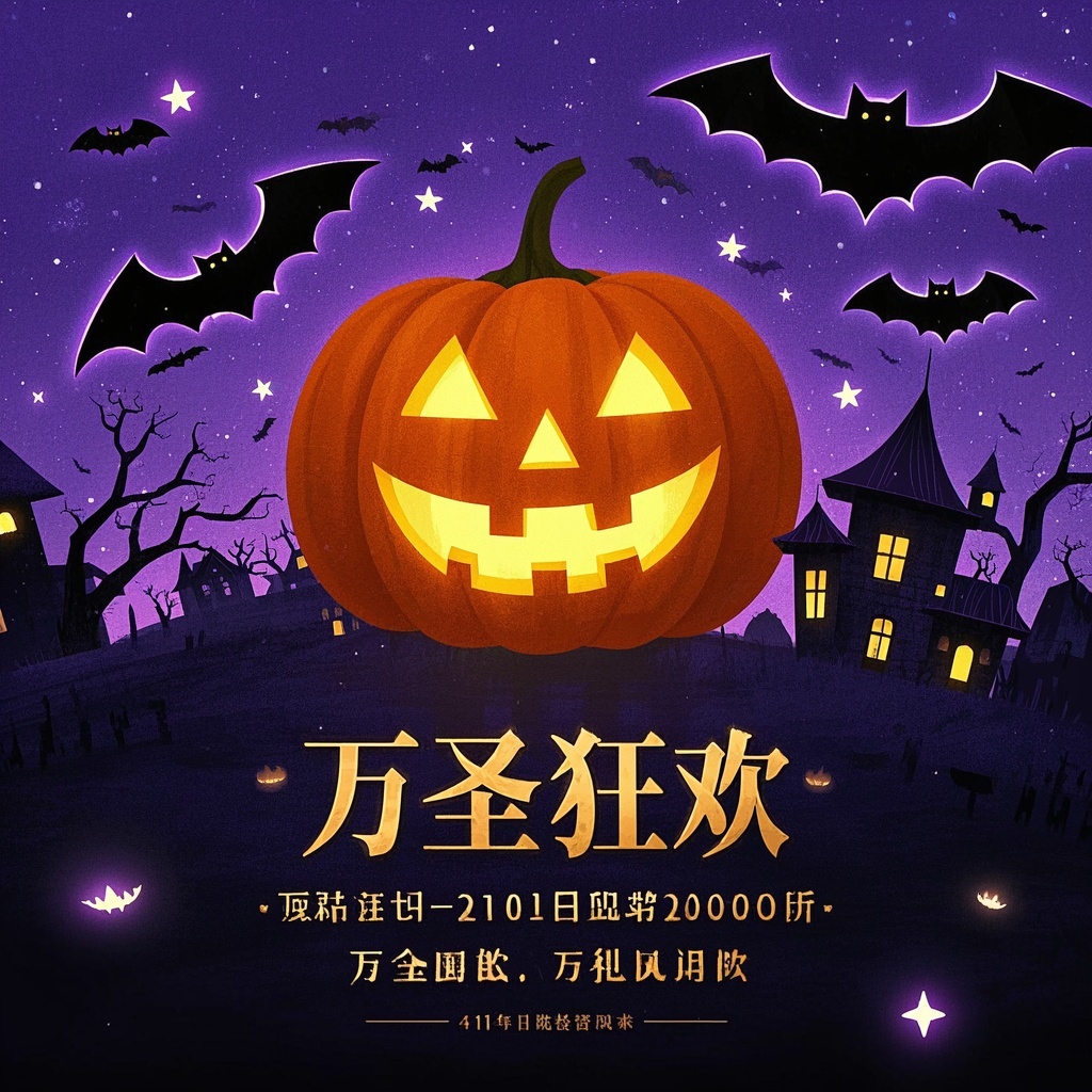 社媒运营-万圣节跨平台适配海报