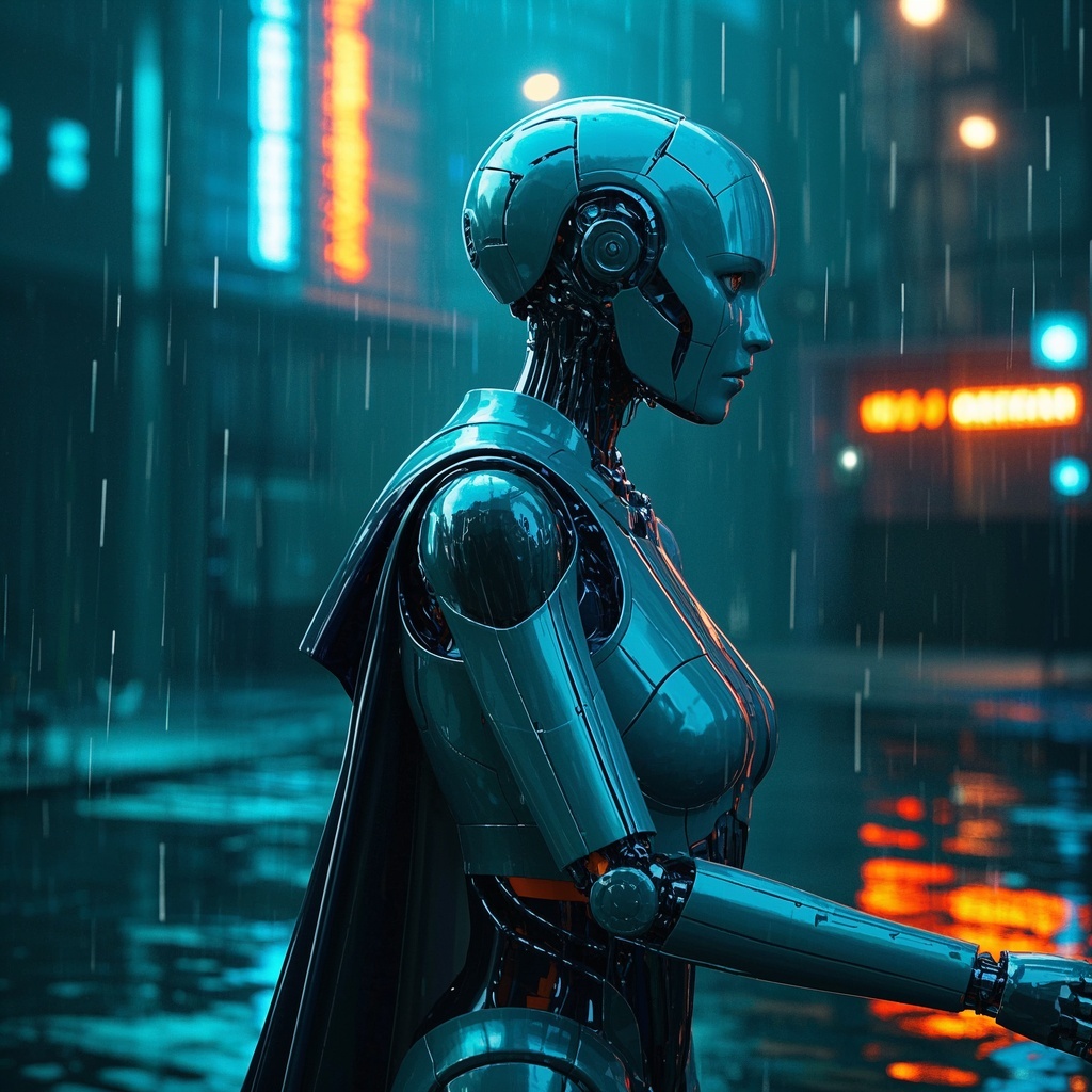 《未来有机陶瓷女机器人》-影视片头关键帧