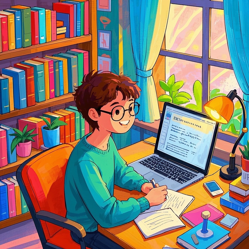 内容创作者场景：生成适用于文章封面的插画