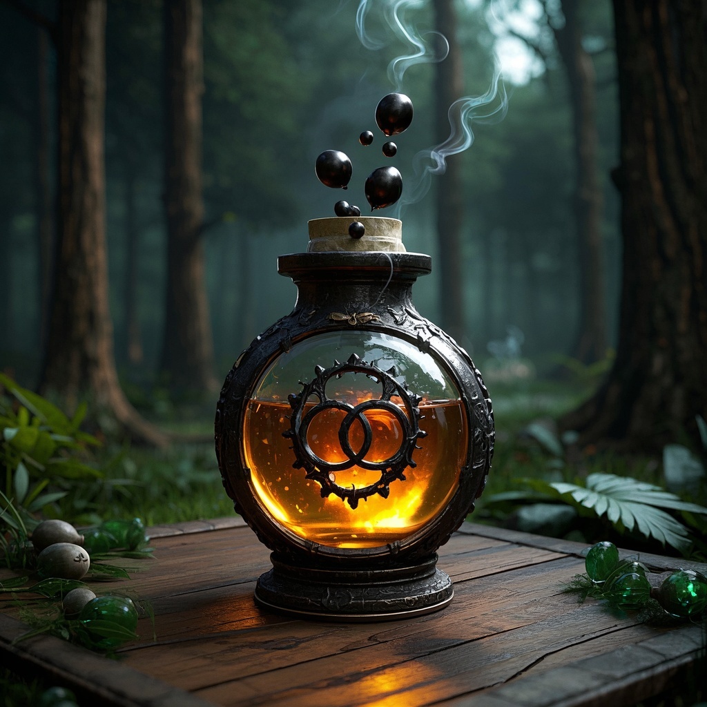 品牌设计师-统一品牌调性-暗森林中的炼金场景
