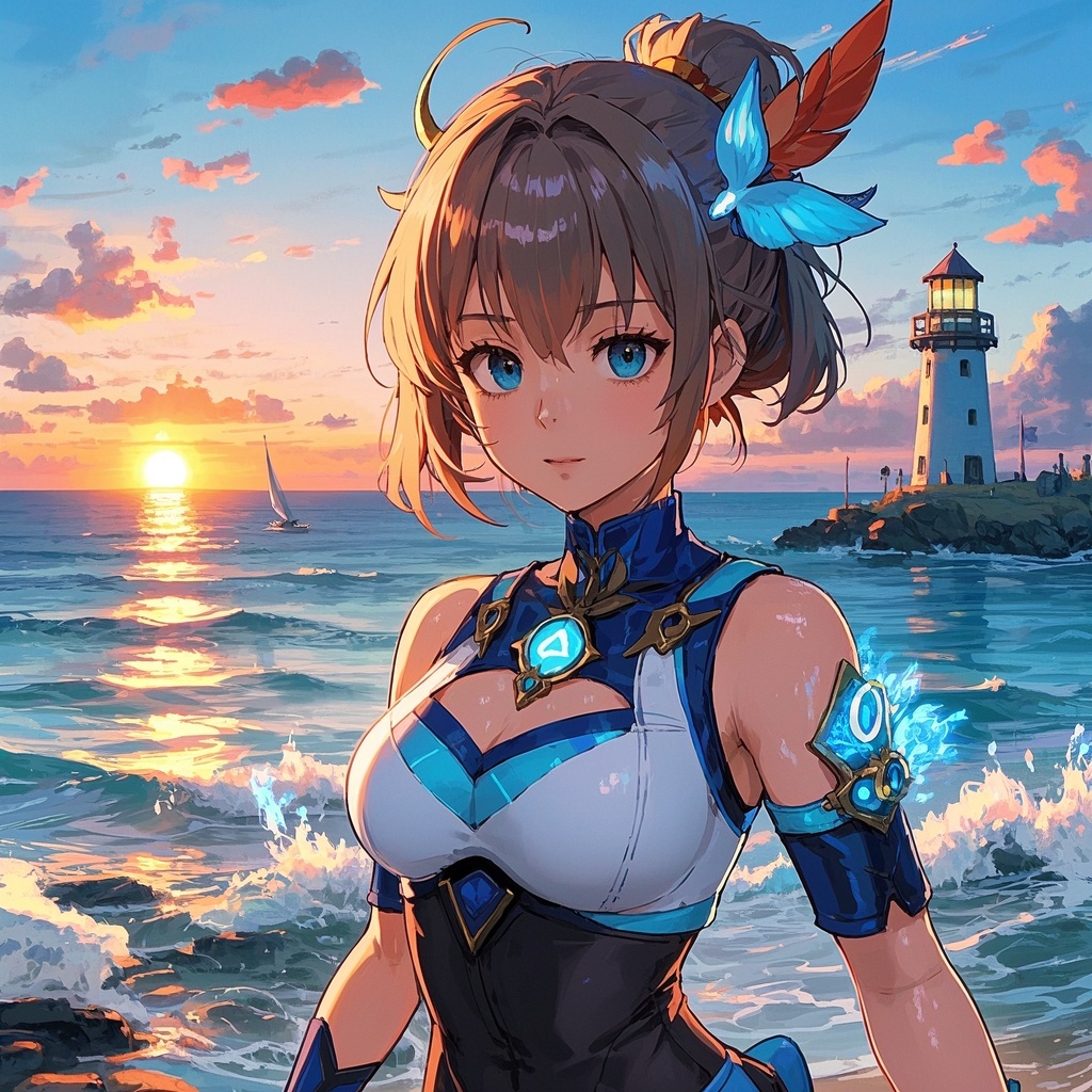 游戏美术与角色设计师_海滩主题立绘