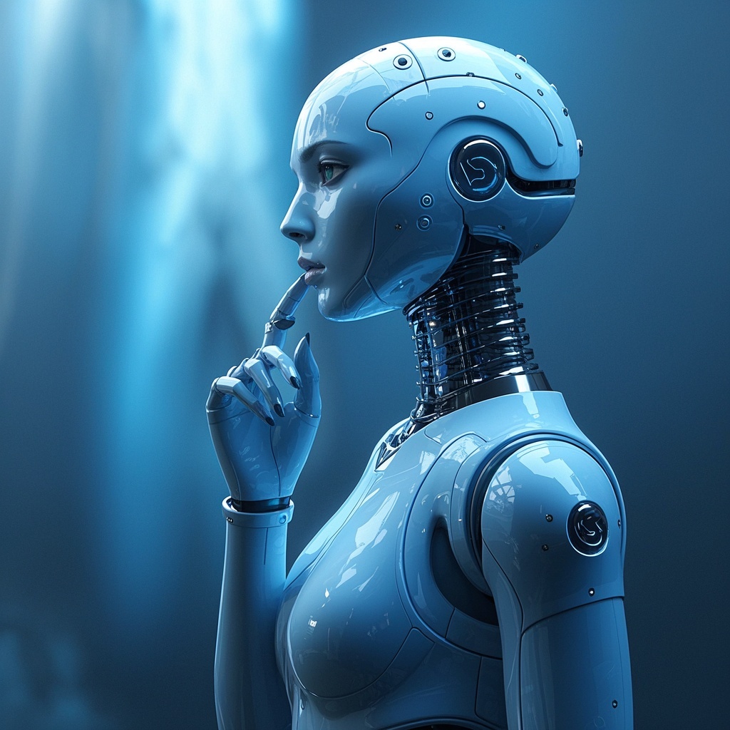 《未来有机陶瓷女机器人》-科幻概念艺术家氛围板