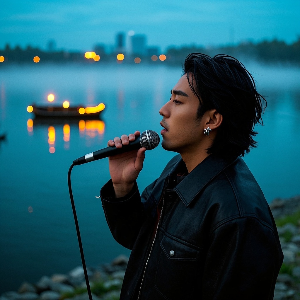 音乐人/独立歌手-单曲封面-夜色舞台氛围