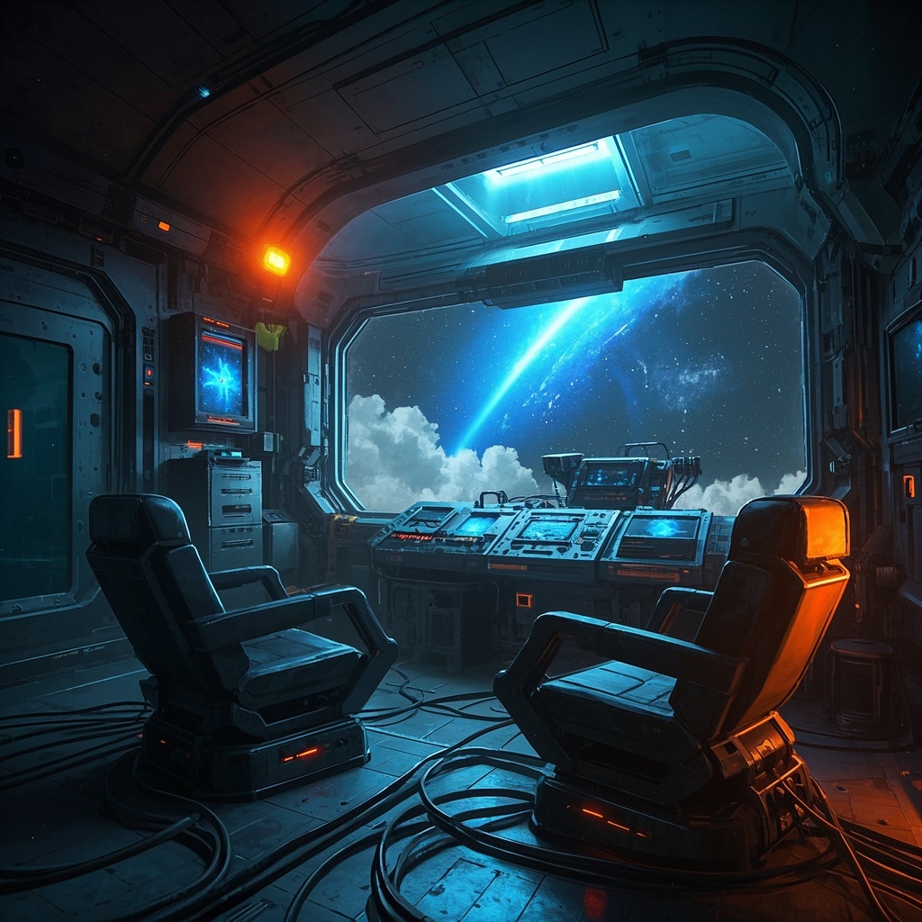 《太空飞船后末日室内场景》-影视概念-指挥舱关键帧