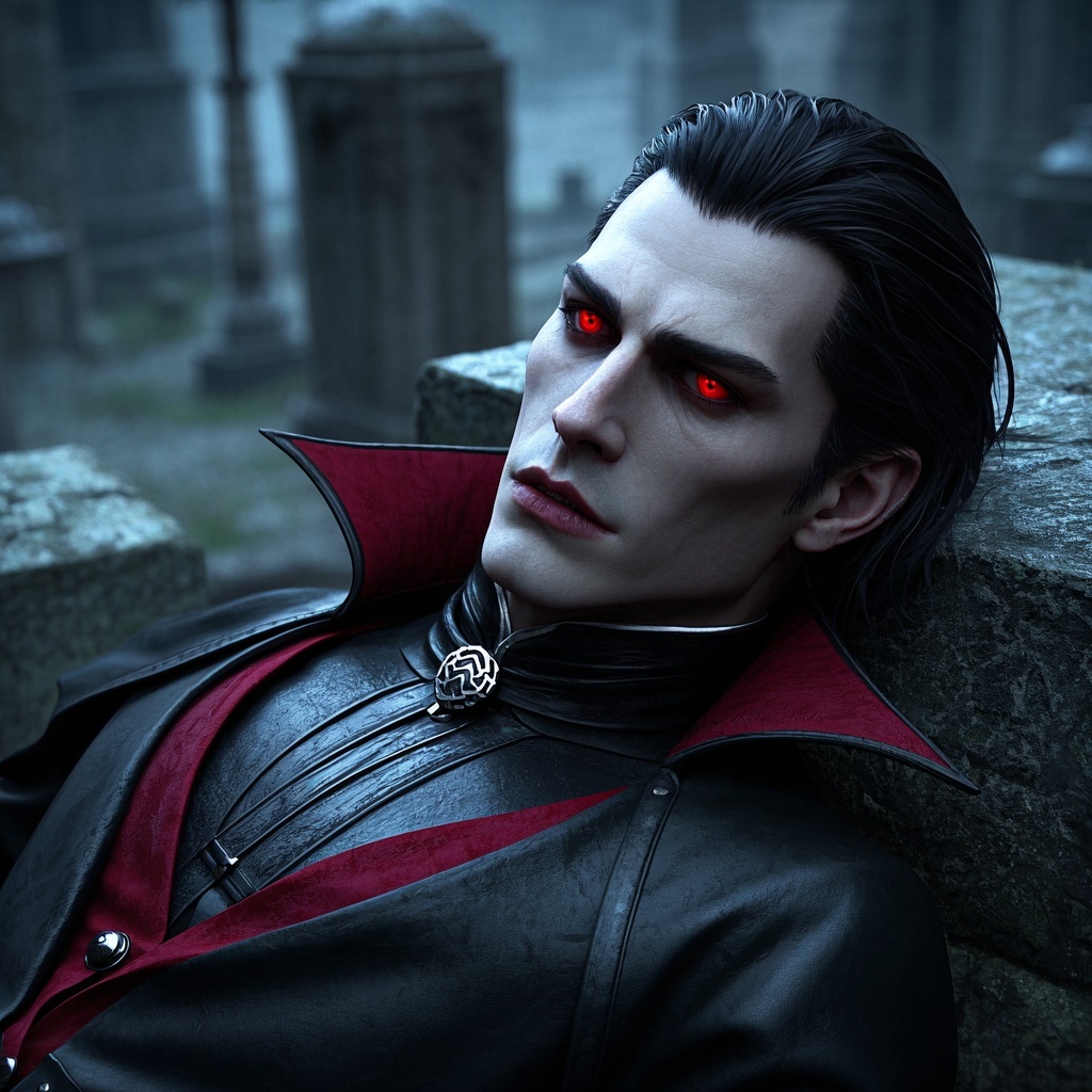 概念艺术家与插画师-多版吸血鬼肖像提案