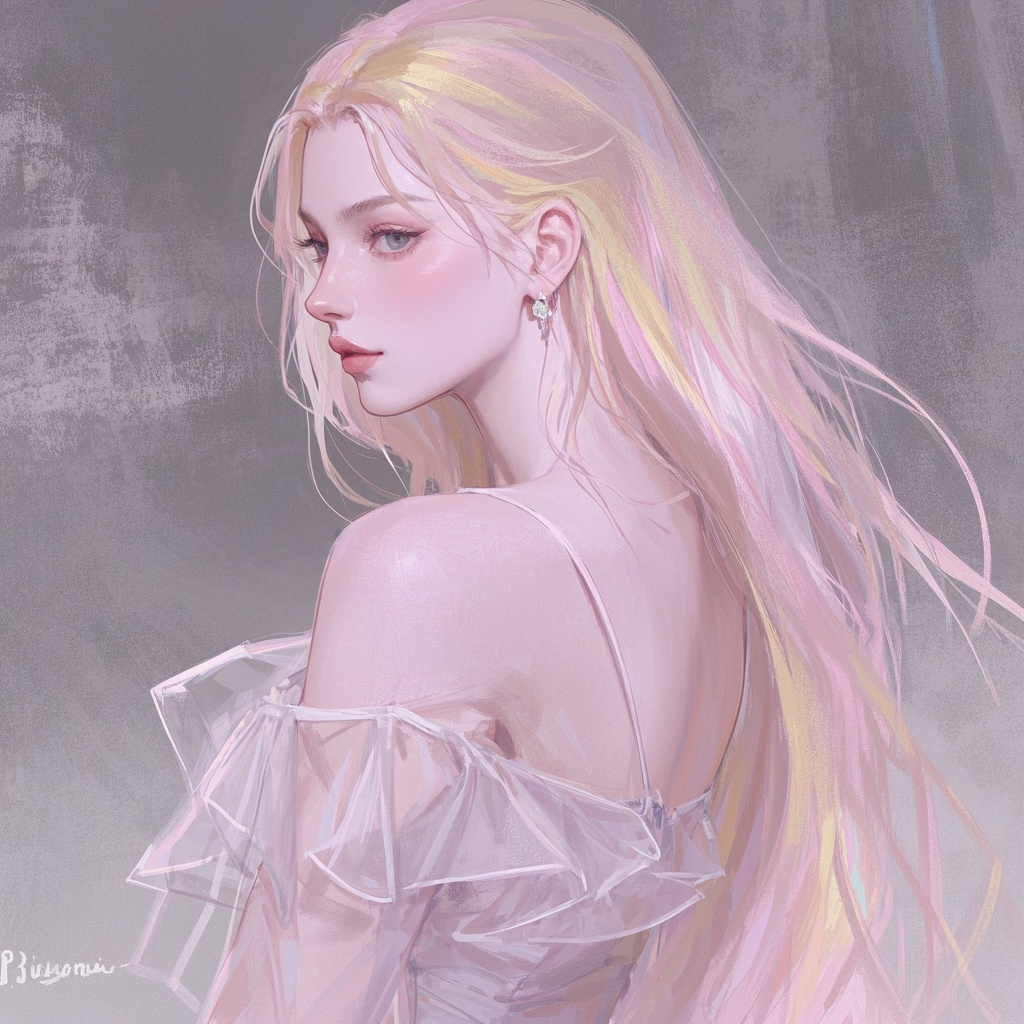 插画师与视觉设计师-粉色半写实定稿