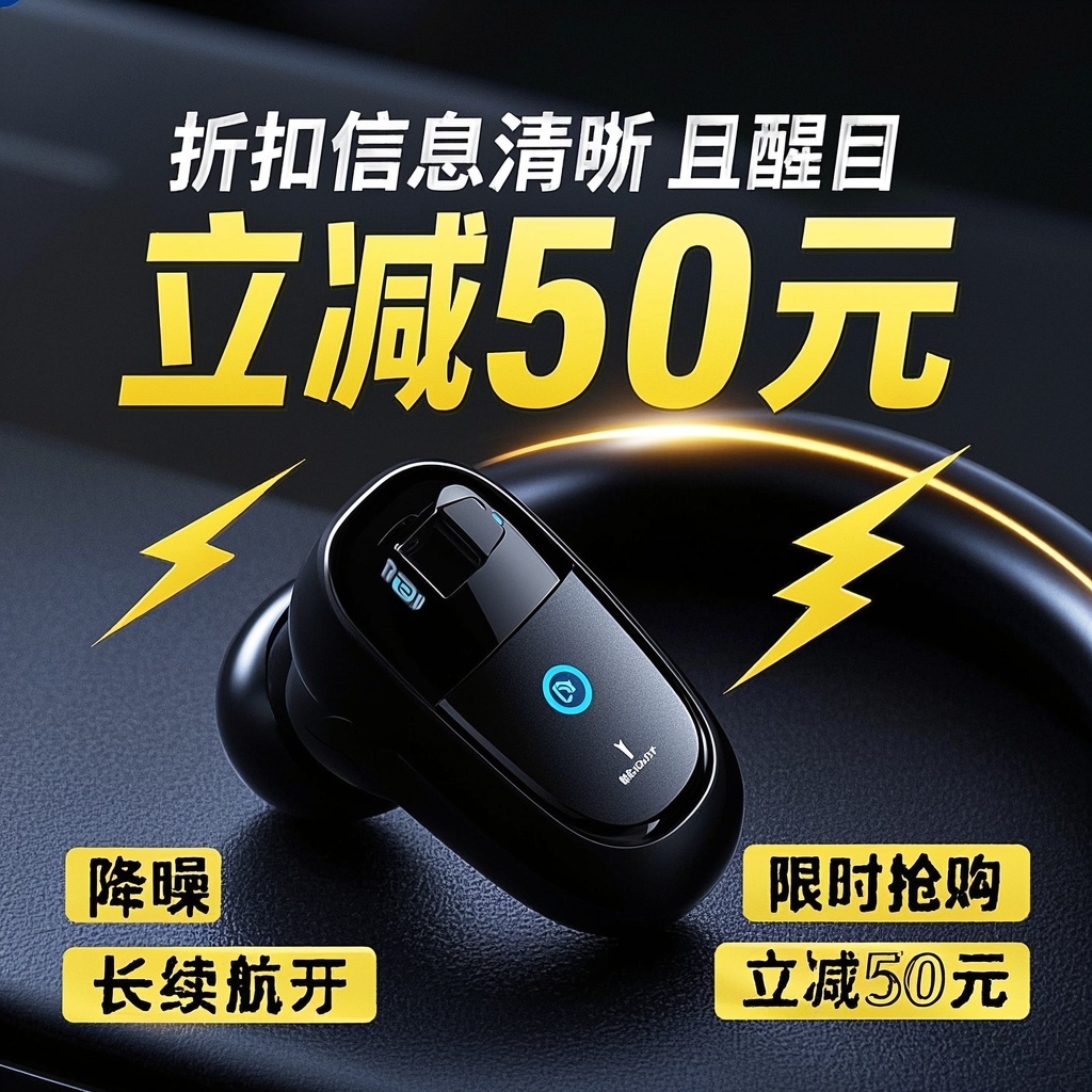 直播带货团队-限时折扣促销图-直播封面与福袋提醒