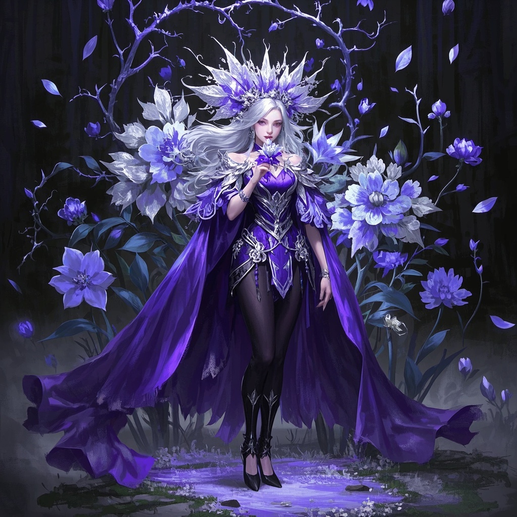 冥界花影女王-游戏美术概念立绘与氛围图