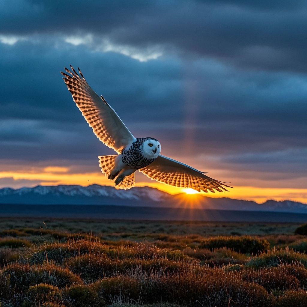 雪鸮艺术摄影杰作-科普与募捐视觉
