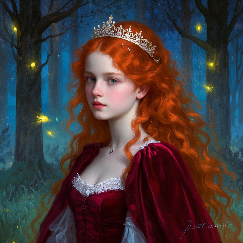 欧洲皇冠红发女郎-独立艺术家角色设定与封面