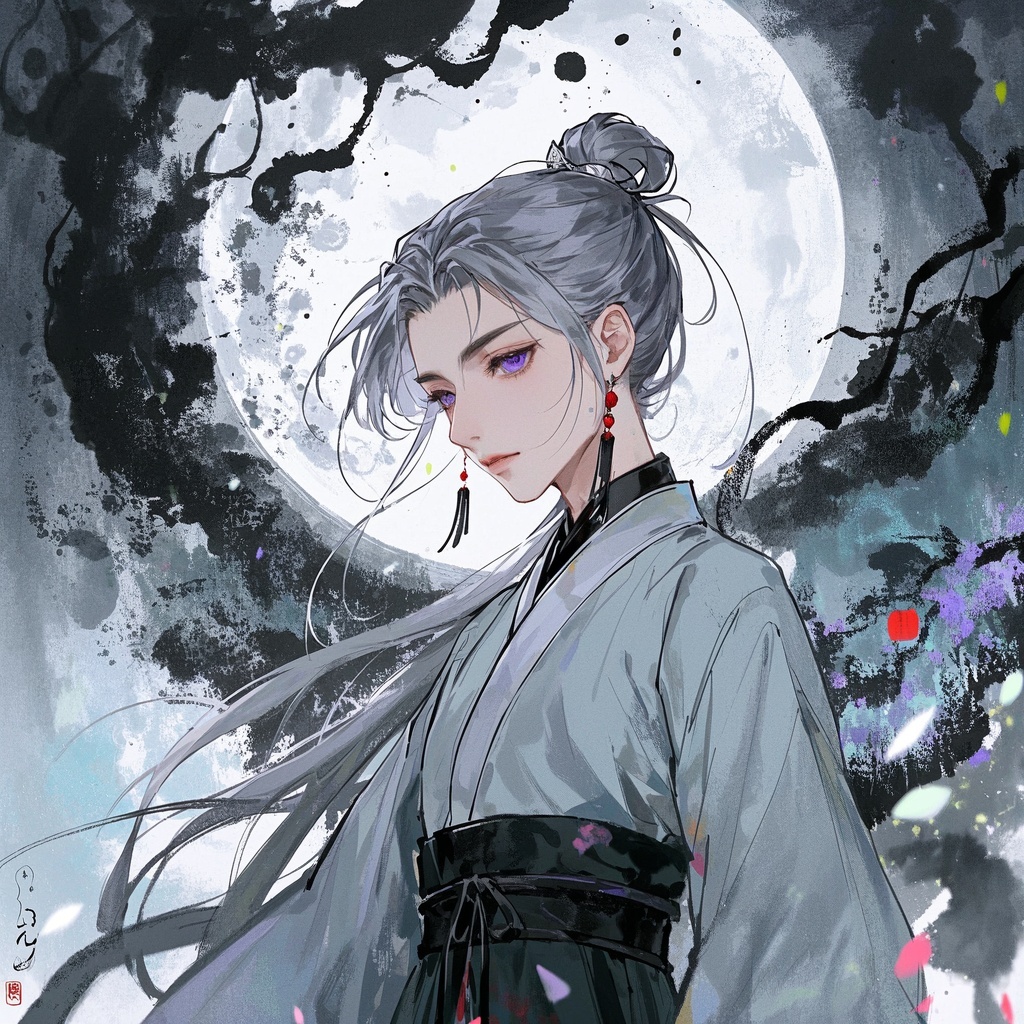 水墨风韵古装少女-出版音乐-水墨封面