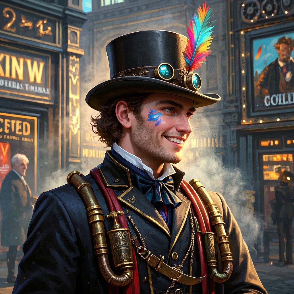 蒸汽朋克都市肖像-品牌营销主视觉海报