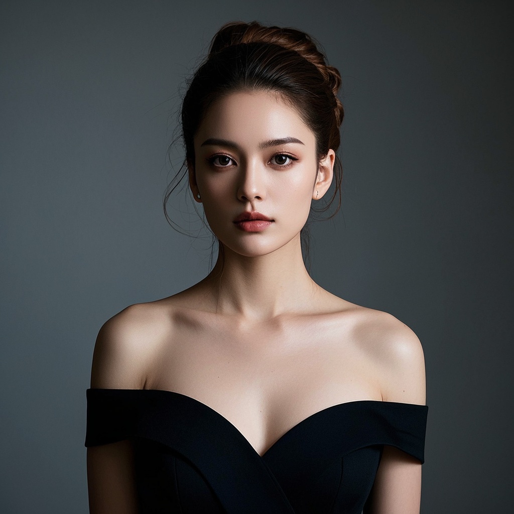 摄影工作室-妆造光影参考-优雅女性肖像摄影