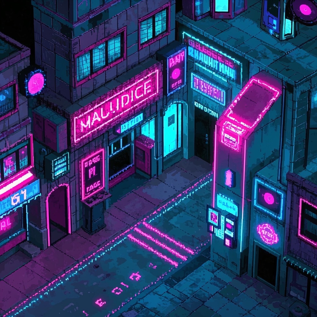 音乐人与唱片企划：复古霓虹夜景封面与舞台视觉