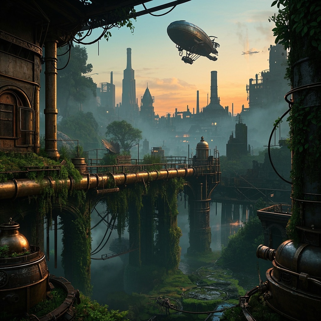 蒸汽朋克废墟艺术画-概念艺术师气氛探索