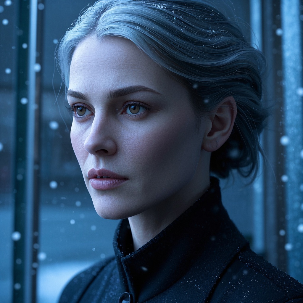 摄影师与影棚-光影与构图预览《冬日雪景超写实肖像》