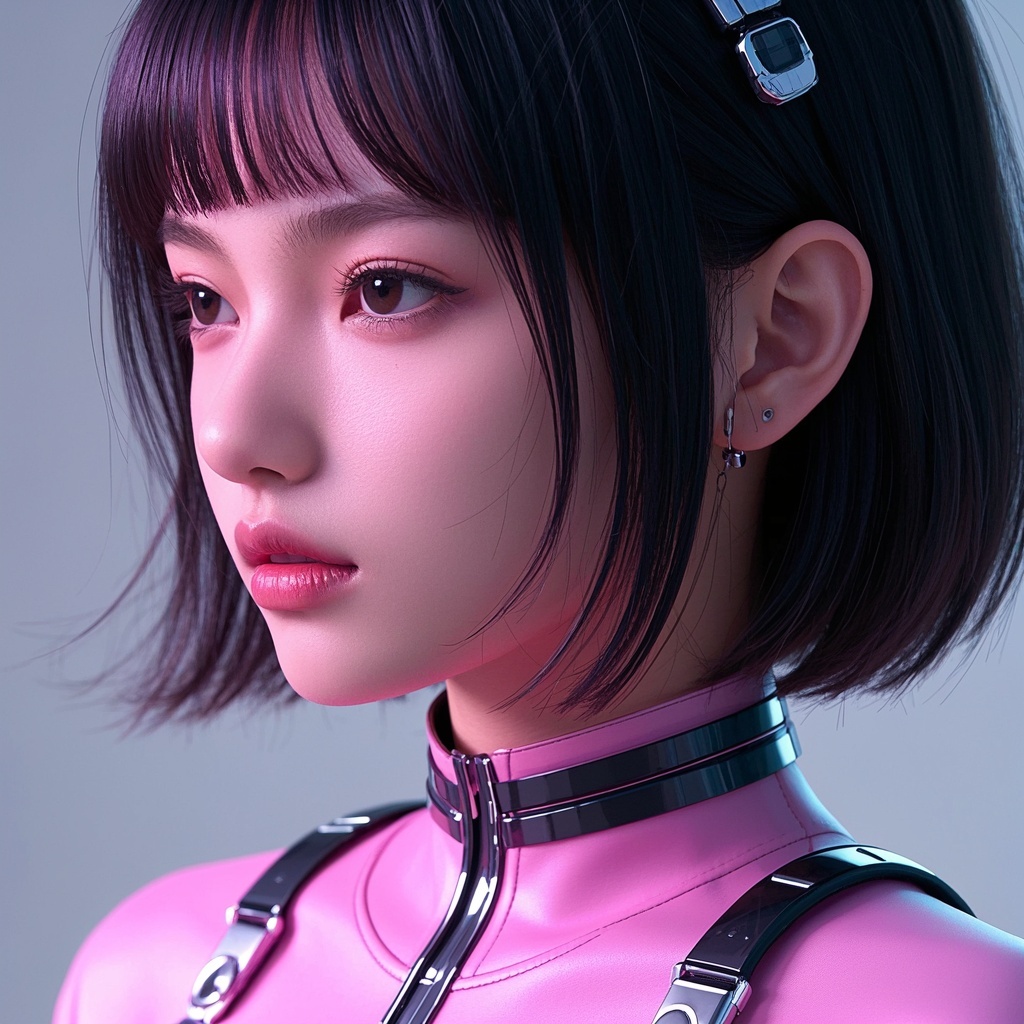 电商场景-黑发少女侧脸主图测试