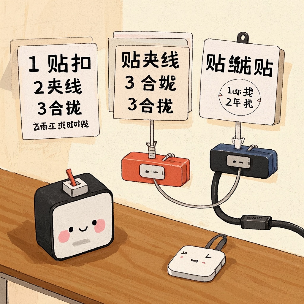 社媒连载风格-磁吸理线扣生活技巧插图