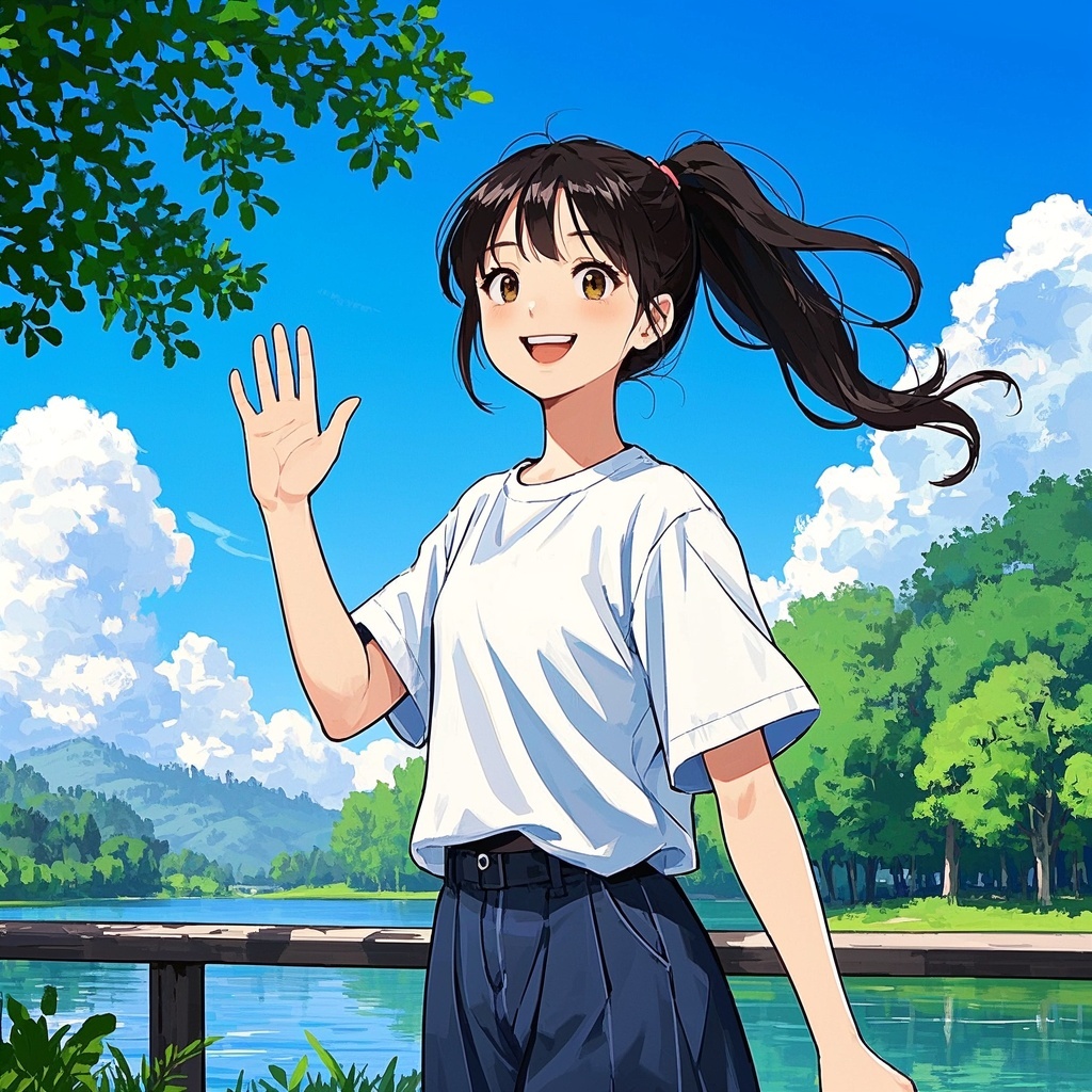 视觉营销从业者场景——少女现代休闲形象生成