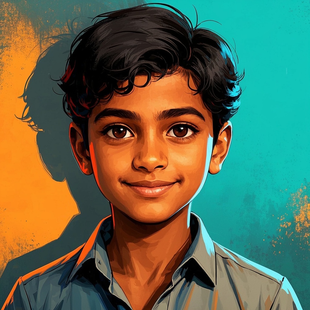 《印度少年艺术肖像》- 品牌营销海报主视觉