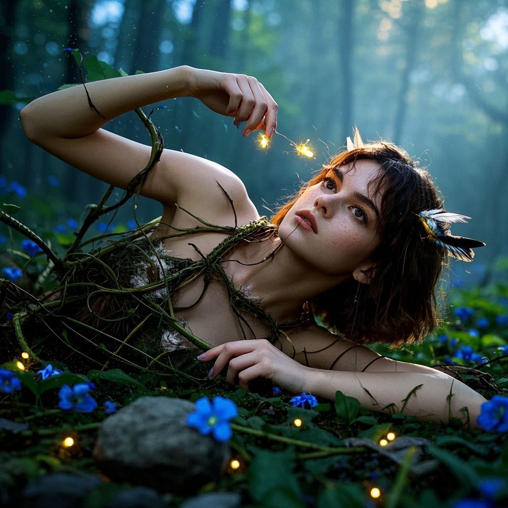 《森林精灵幻境》- 独立插画师：系列插画与封面草稿一键产出