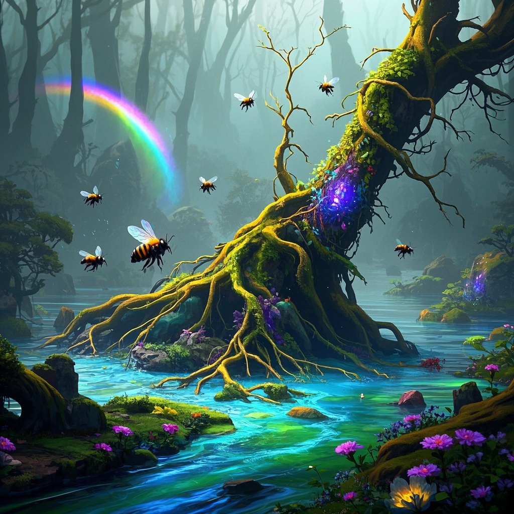 游戏美术关卡_氛围板验证_量子奇幻生态景观