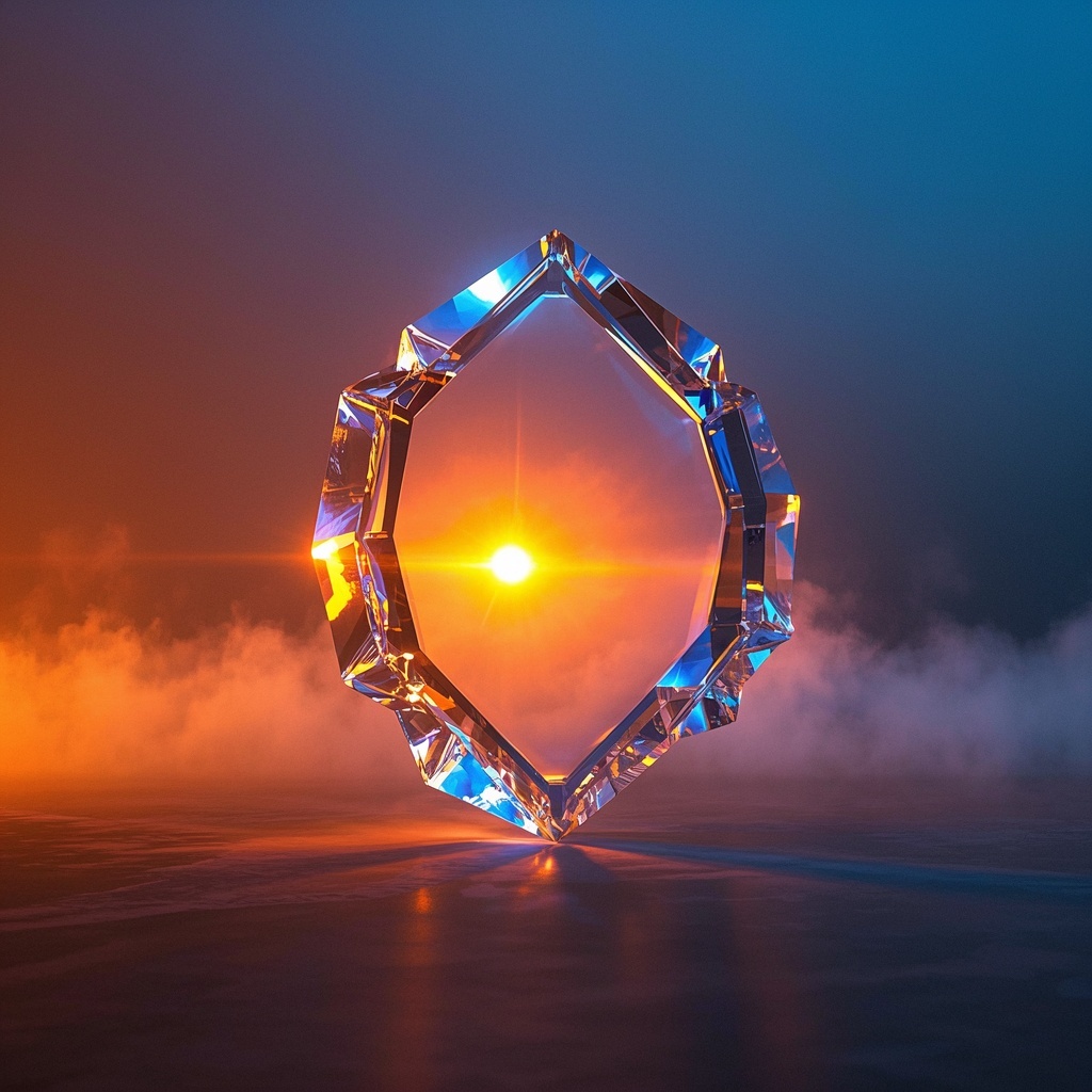 极简水晶冰晶日落-视觉设计师与品牌方