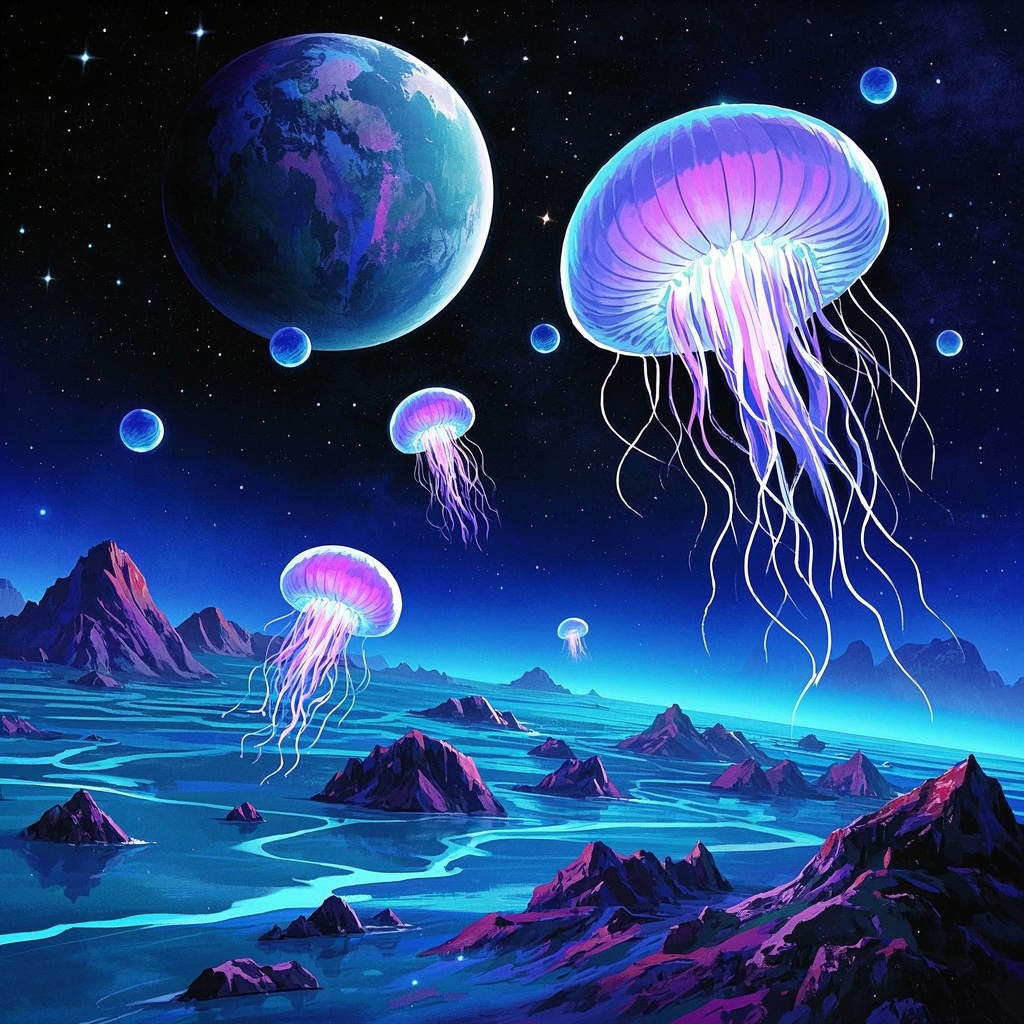 科幻文学与影视创作者场景制作插图